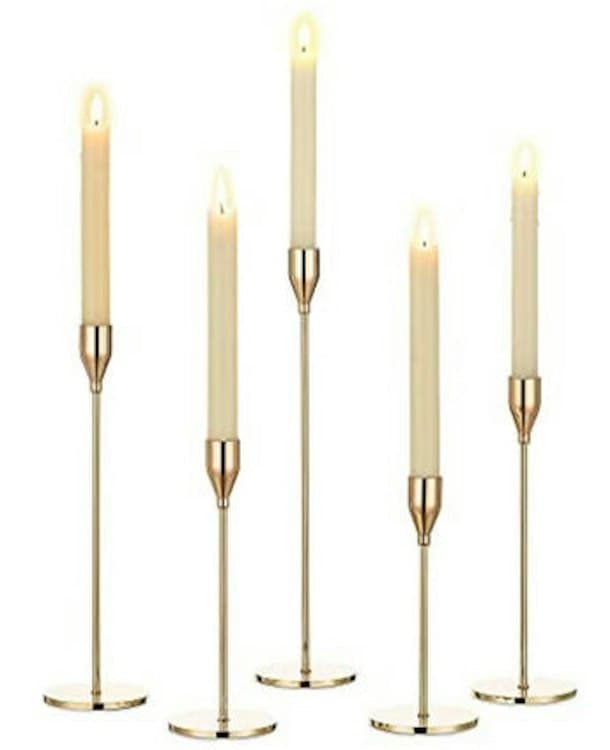 Taper Candle Stick Holder Gold Modern
