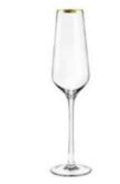Champagne Flute - Gold Rimmed