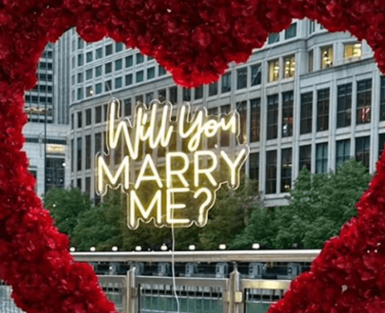 Neon Sign - "Will You Marry Me"