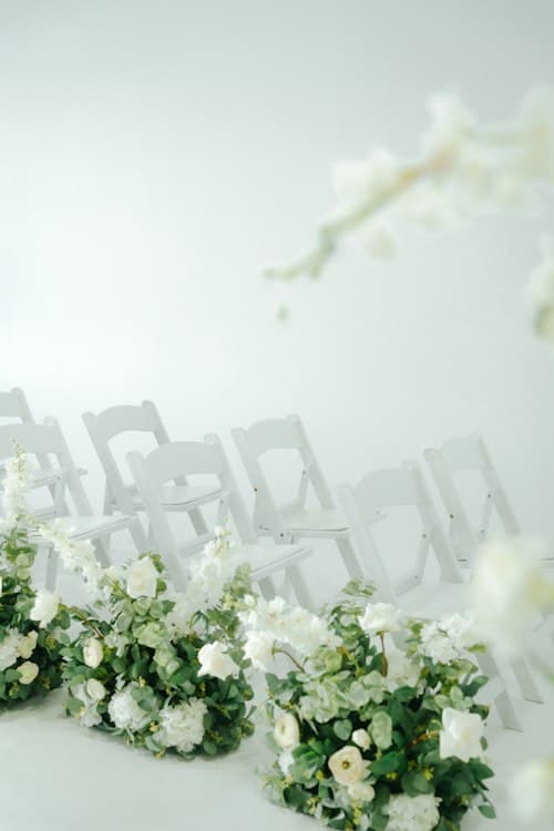 Set of 6: Silk Garden Aisle Flowers