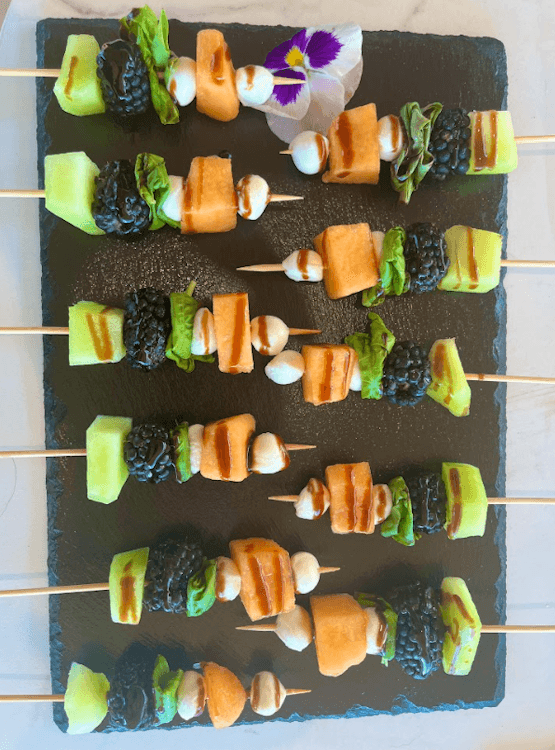 Appetizer -Melon Caprese Skewers per doz