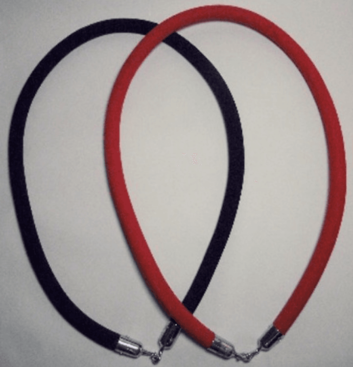 Velour Rope 8' Black Gold Tip