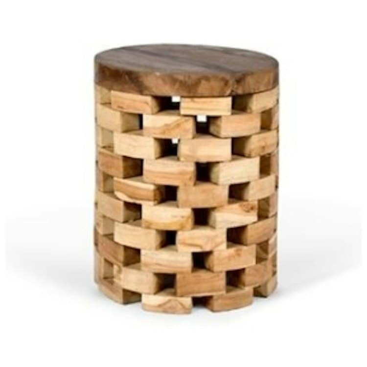 Round Teak Stool/Side Table