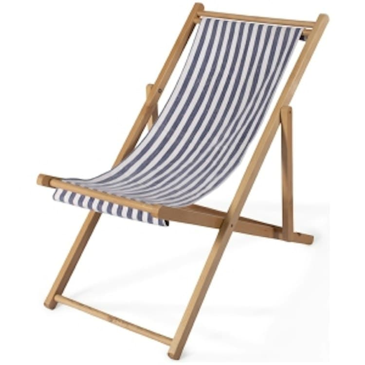 Beach Chair Blue & White Striped