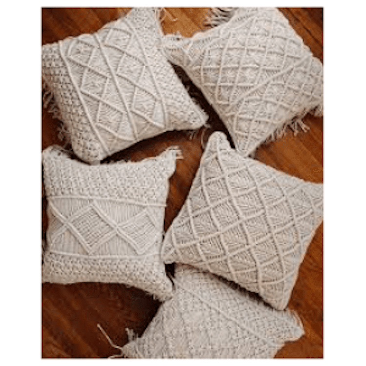 Macrame Accent Pillow (Mix)