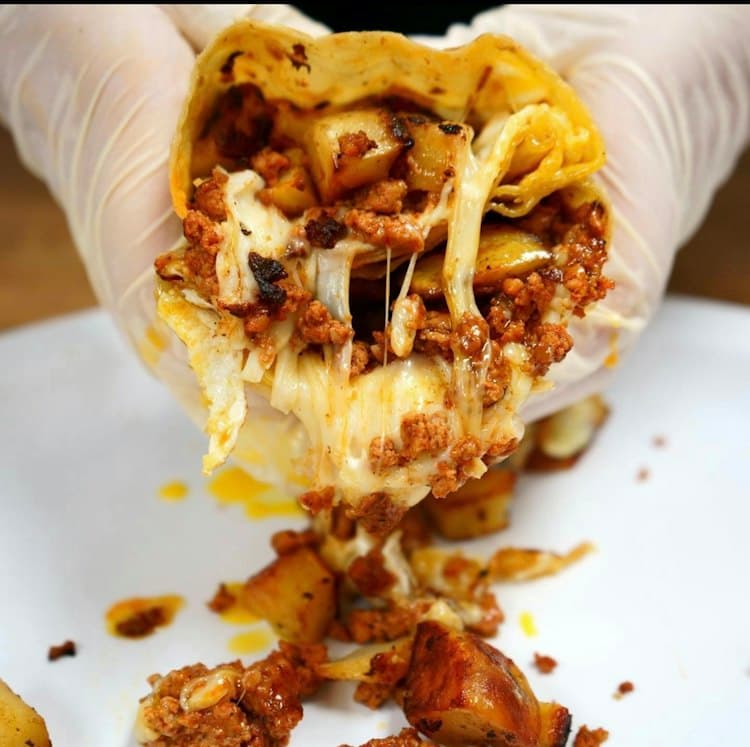 Chicken Chorizo Breakfast Burrito