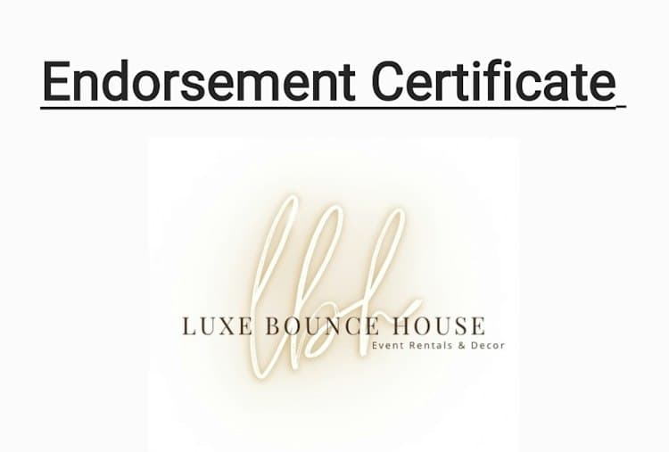 Endorsement Certificate