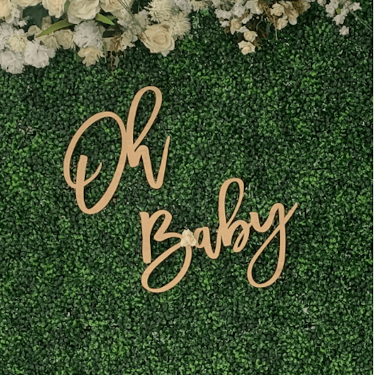 Oh Baby Wood Sign