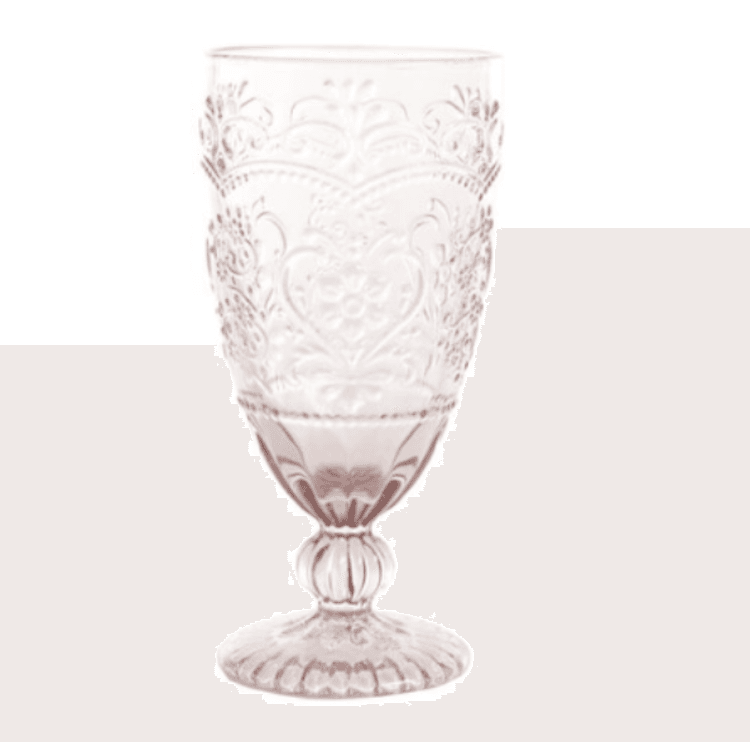 Goblet Glass 14.7 oz Dusty Rose