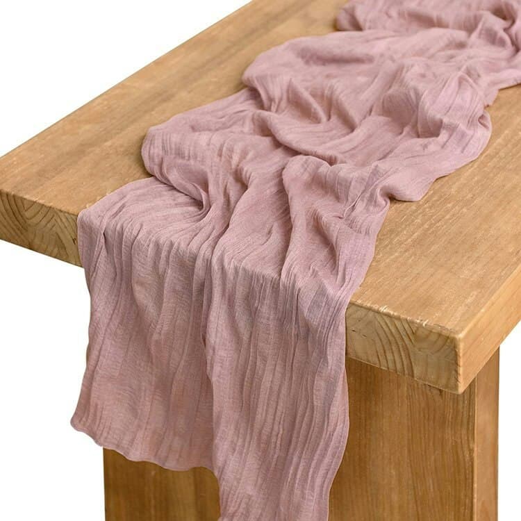 Cheesecloth Runner - Dusty Rose