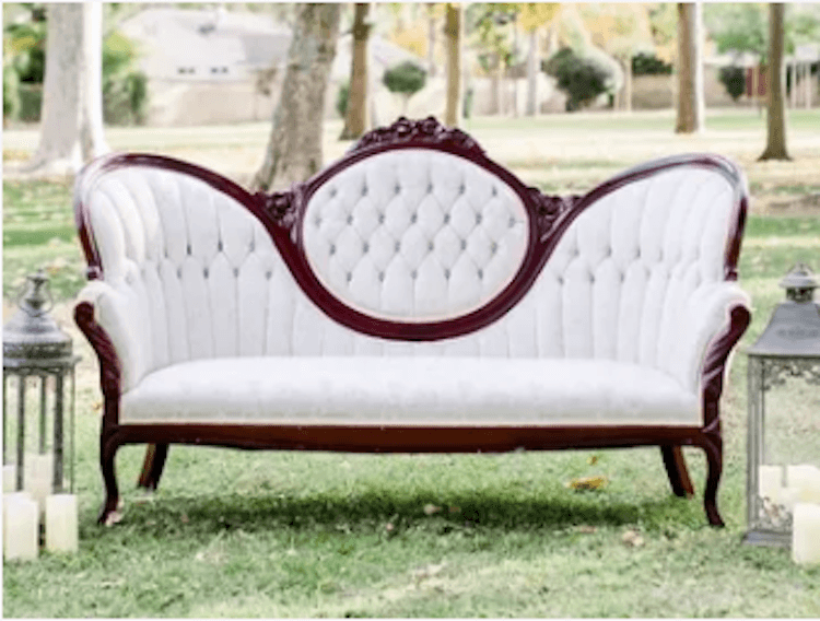 Elizabeth white vintage sofa