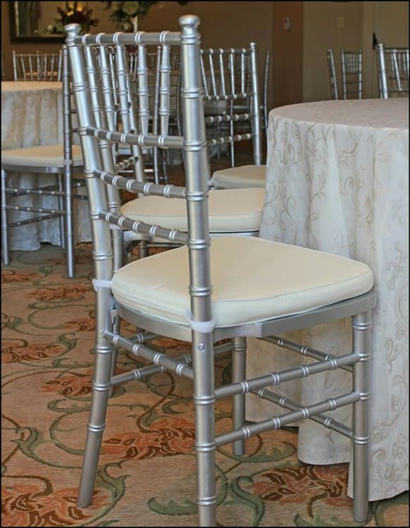 Silver Chiavari Chair With Cushion