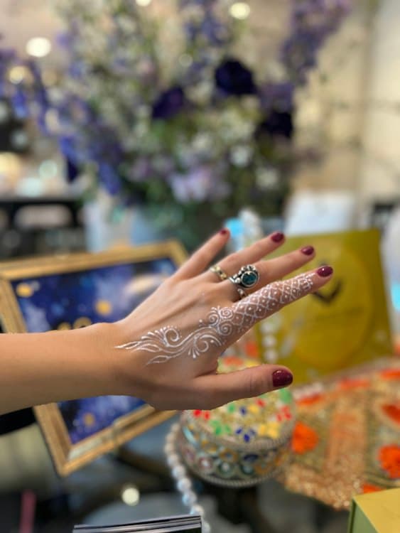 white henna tattoos